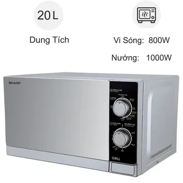 Lò vi sóng Sharp R-G223VN-SM 20 lít