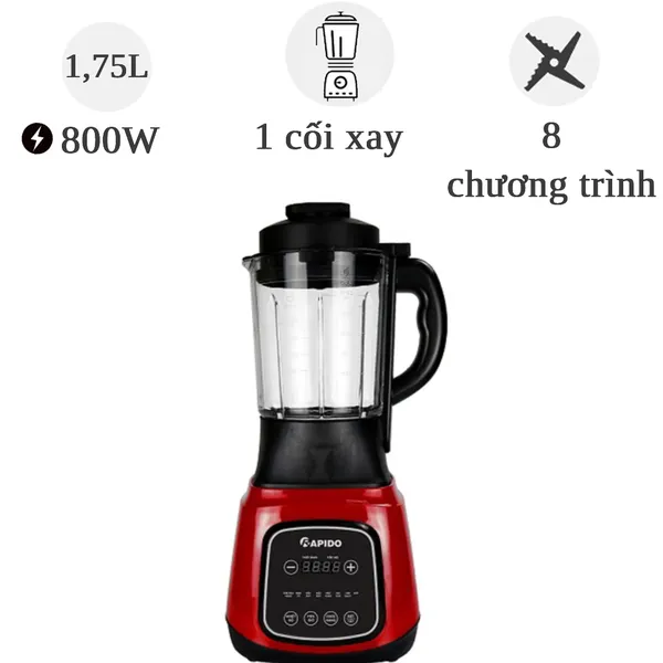 Máy Làm Sữa Hạt Đa Năng RAPIDO RHB-800D