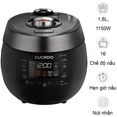 Nồi Cơm Điện Tử Áp Suất Kép Cuckoo CRP-RT1008F 1.8 Lít - Hàn Quốc