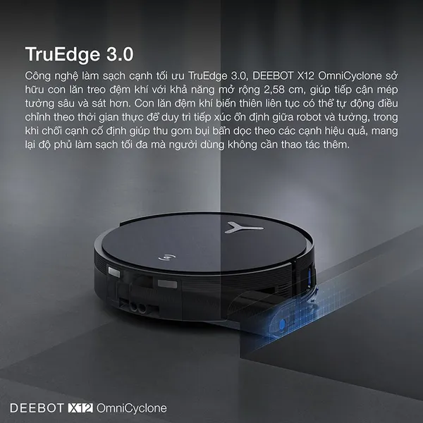 Robot Hút Bụi Thông Minh Ecovacs X12 Omnicyclone
