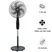 Quạt Đứng Có Remote Ferroli FWF-50SBD 75W
