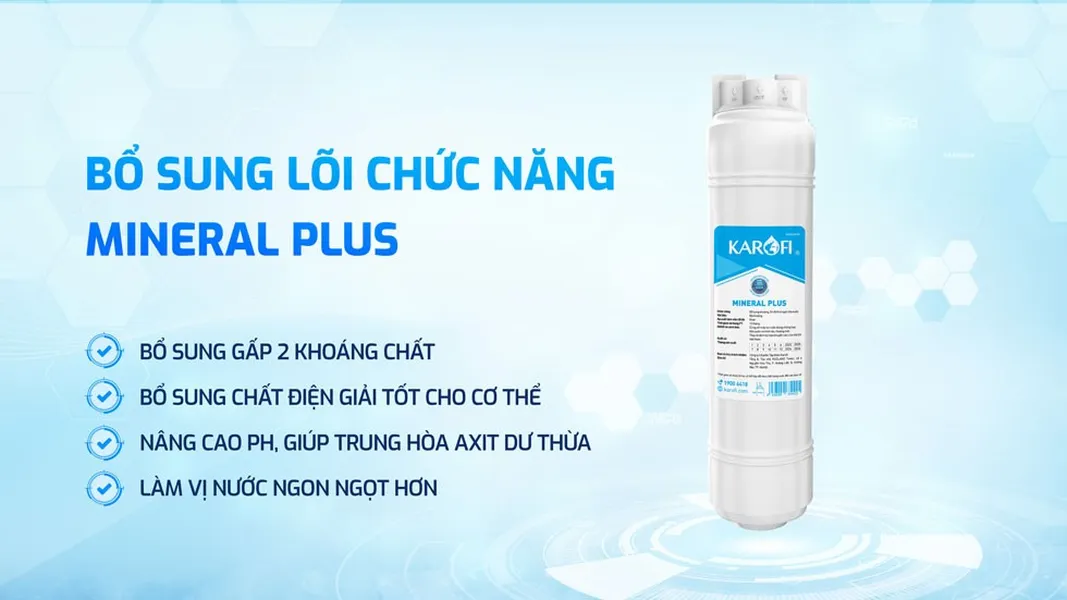 Máy Lọc Nước Nóng Nguội Lạnh Karofi KAD-M29 Màng RO Mỹ 100 GPD - 11 Lõi