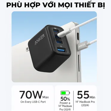 Củ Sạc Anker Zolo 3C1A 70W B2B_A121C 0
