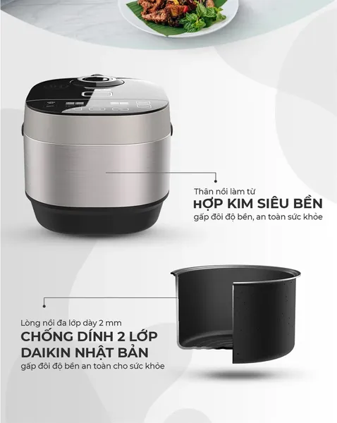 Nồi Cơm Điện Cao Tần Sunhouse MAMA SHD8959 1.8 Lít