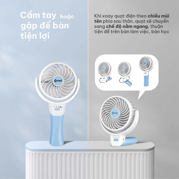Quạt Cầm Tay Mini Comet CRF0904