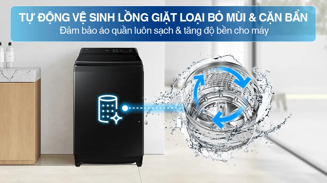 Máy Giặt Samsung Inverter 15 Kg WA80F15B6BSV