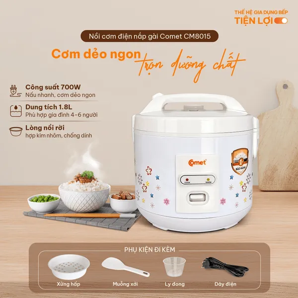 Nồi Cơm Điện Comet CM8015 1.8 Lít