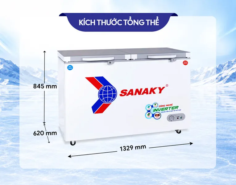 Tủ Đông Mát Sanaky Inverter 280 Lít VH-4099W4K