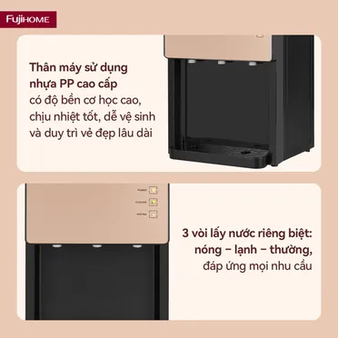 Cây Nước Nóng Lạnh Để Bàn Mini 3 Vòi Fujihome WD07E 5