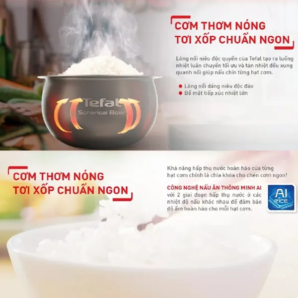 Nồi Cơm Điện Tử Tefal RK736B68 1.8 Lít