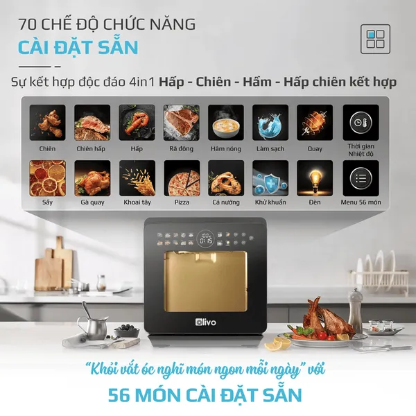 Nồi Chiên Hơi Nước Olivo SF1600 16 Lít