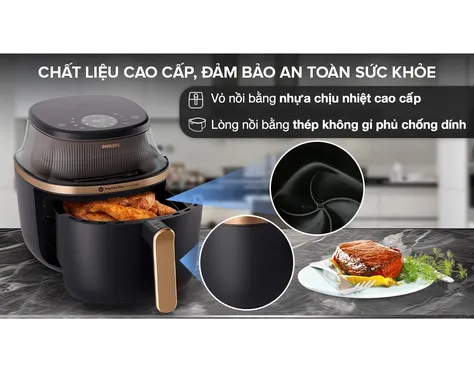 Nồi Chiên Không Dầu Philips NA332/00 6.2 Lít 11