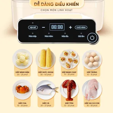 Nồi Hấp Điện Đa Năng Masuto MSSteam 14.5 Lít 7