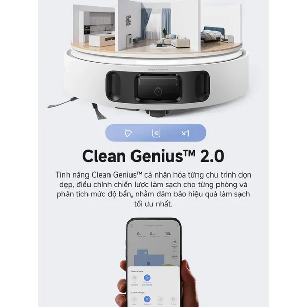 Robot Hút Bụi Lau Nhà Mova E40 Ultra