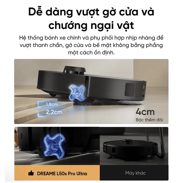 Robot Hút Bụi Lau Nhà Dreame L50s Pro Ultra Màu Đen