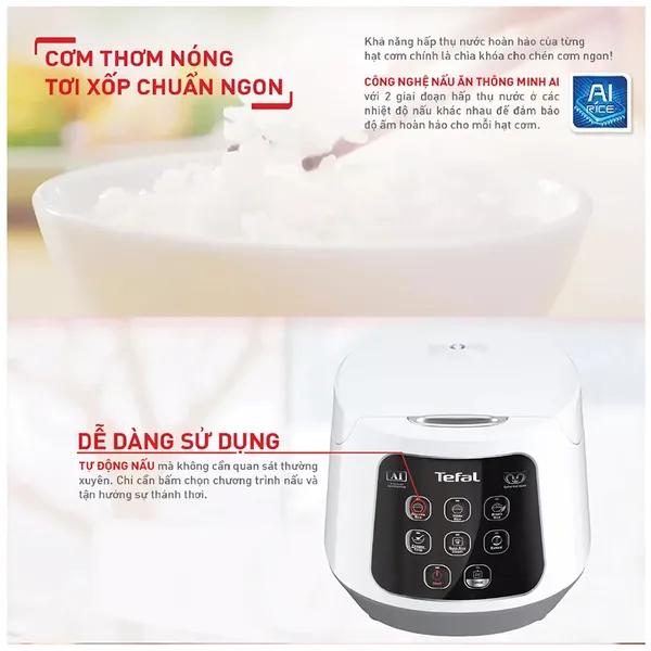 Nồi Cơm Điện Tử Tefal Easy Rice Compact RK730168 1 Lít
