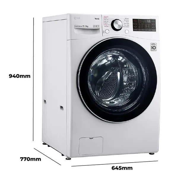 Máy Giặt Sấy LG Inverter 15/8 Kg F2515RTGW