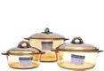 Bộ nồi thủy tinh Luminarc Amberline Granite 1L 2L 3L