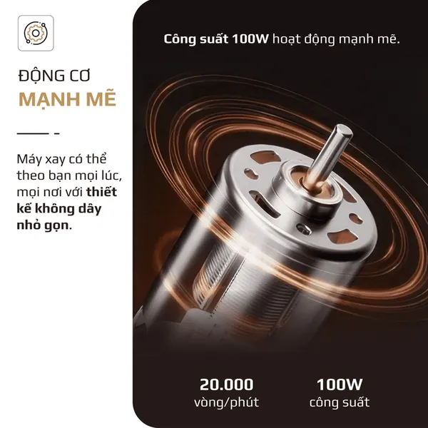 Máy Xay Sinh Tố Cầm Tay Olivo PB02