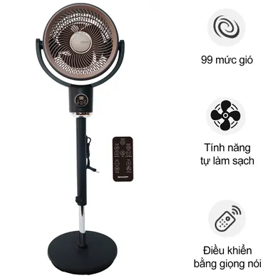 Quạt Tuần Hoàn Điều Khiển Giọng Nói Sharp PJ-CD433V-H 20W