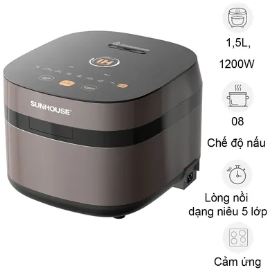 Nồi Cơm Điện Cao Tần Sunhouse SHD8826 1.5 Lít