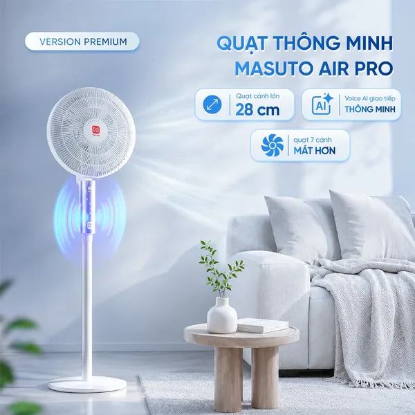 Quạt Đứng Điều Khiển Bằng Giọng Nói Masuto MSAirPro