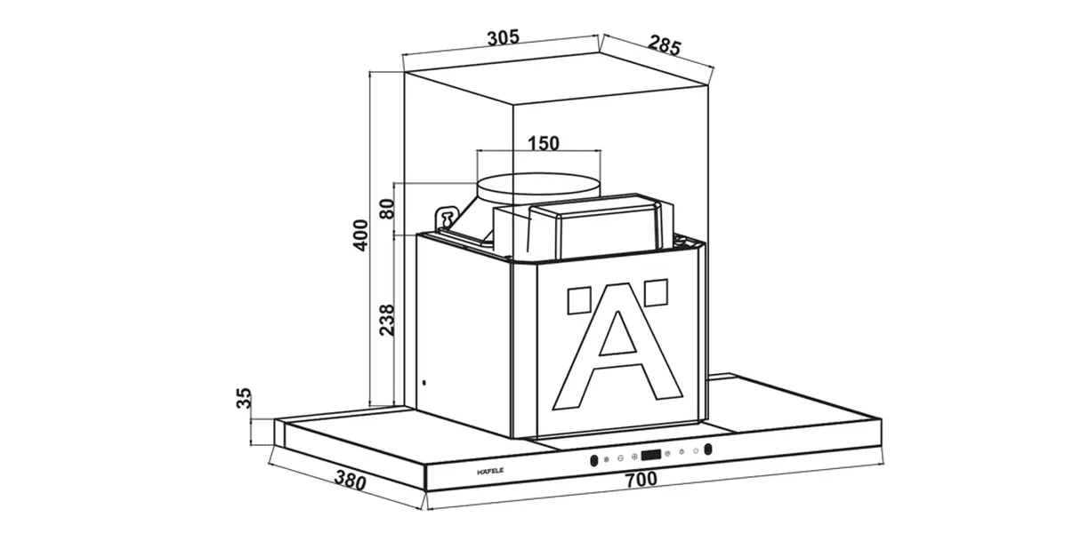Máy Hút Mùi Áp Tường Hafele HC-H706WB (533.87.378)