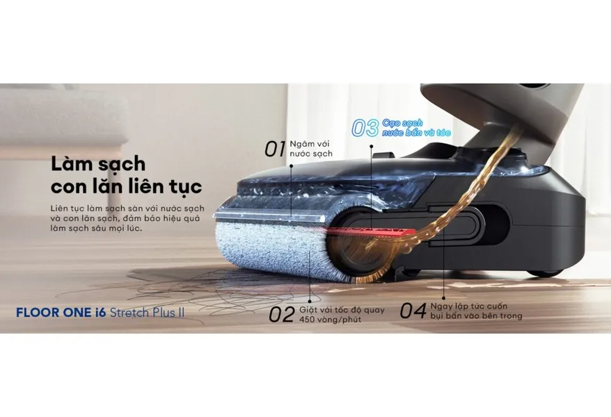 Máy Lau Sàn Hút Bụi Tineco Floor One i6 Stretch Plus II