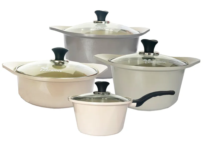 Bộ 4 Xoong (Nồi) Chống Dính Đáy Từ Ecoramic MPSIH4