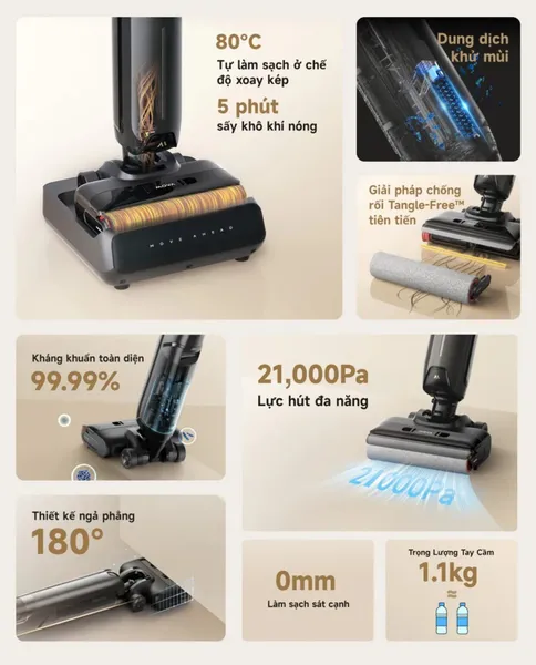 Máy Hút Bụi Lau Nhà Khô Và Ướt Mova K30 Pro