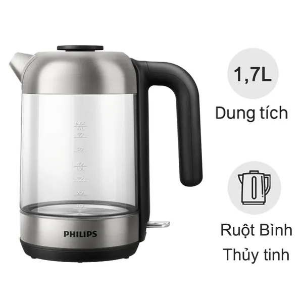 Bình đun siêu tốc 1.7 lít Philips HD9339/80