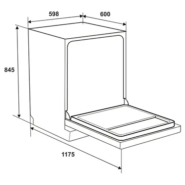 Máy Rửa Chén Độc Lập Hafele HDW-F602TS (535.29.551) 4