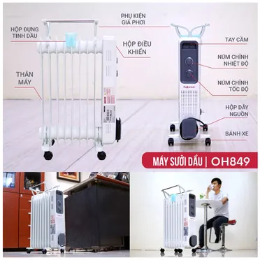 Máy Sưởi Dầu Fujihome OH849 8