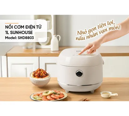 Nồi Cơm Điện Tử 1 Lít Sunhouse SHD8803 7