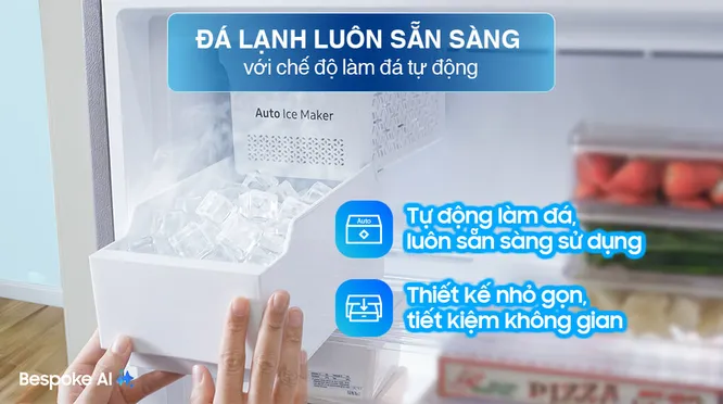 Tủ Lạnh Samsung Bespoke Inverter 460 Lít RT47CB66868ASV
