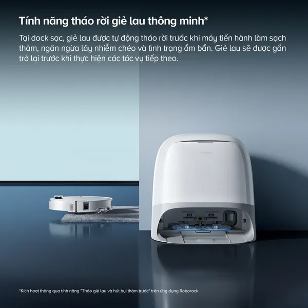 Robot Hút Bụi Roborock Curv 2 Pro Màu Trắng