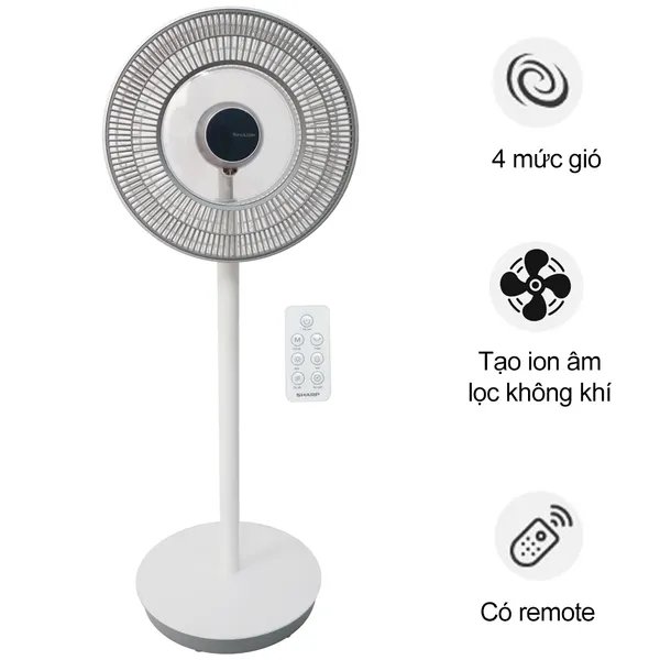 Quạt Tuần Hoàn Có Remote Sharp PJ-CD404V-W 24W