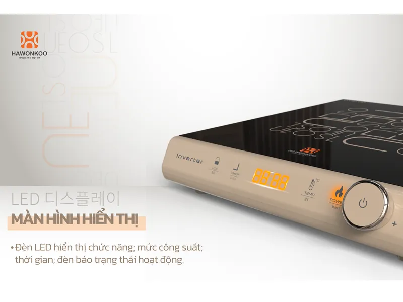 Bếp Điện Từ Đơn Kèm Nồi Lẩu Hawonkoo SEOUL-CEH-108-INVERTER-CF