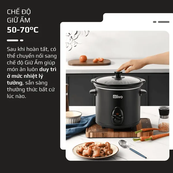 Nồi Nấu Chậm Olivo SC30 3 Lít
