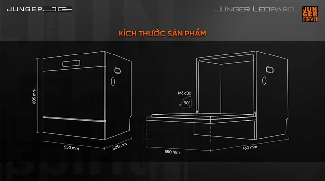 Máy Rửa Bát Junger DWJ-100 - Xuất Xứ Thái Lan 5
