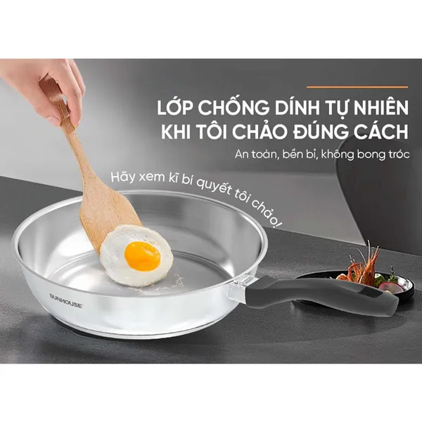 Chảo Inox Impact Sunhouse ECO IN24M3