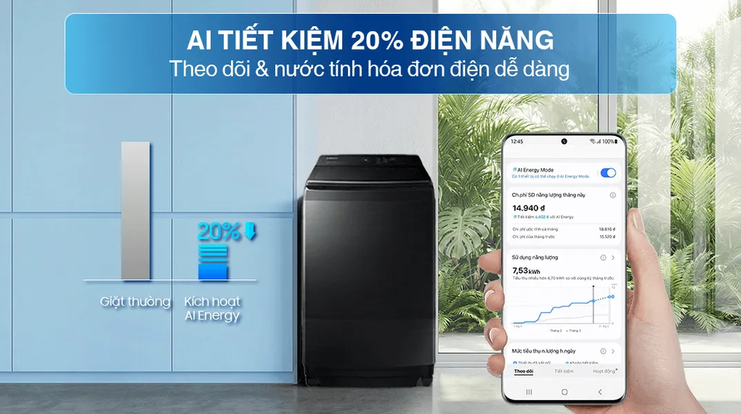 Máy Giặt Samsung Inverter 15 Kg WA80F15S5CSV