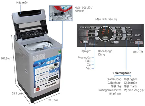 Máy Giặt Panasonic 9 Kg NA-F90VS9DRV 3
