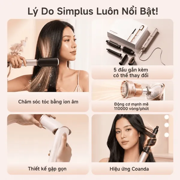 Lược Tạo Kiểu Đa Năng Simplus RFSH003GY01
