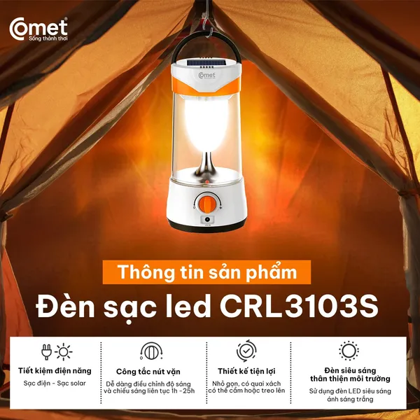 Đèn Sạc Led Comet CRL3103S