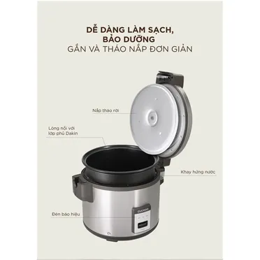 Nồi Cơm Điện Cuckoo CR-3555 Màu Đen 6.3 Lít 6