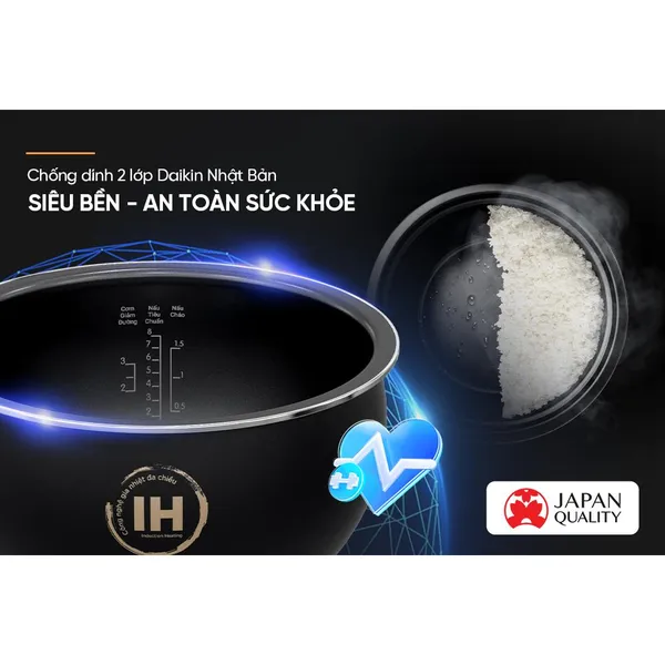 Nồi Cơm Điện Cao Tần Sunhouse SHD8826 1.5 Lít