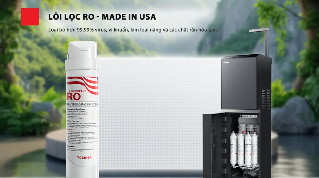Máy Lọc Nước RO Nóng Nguội Lạnh Toshiba TWP-W2396SVN(M) 10 Lõi