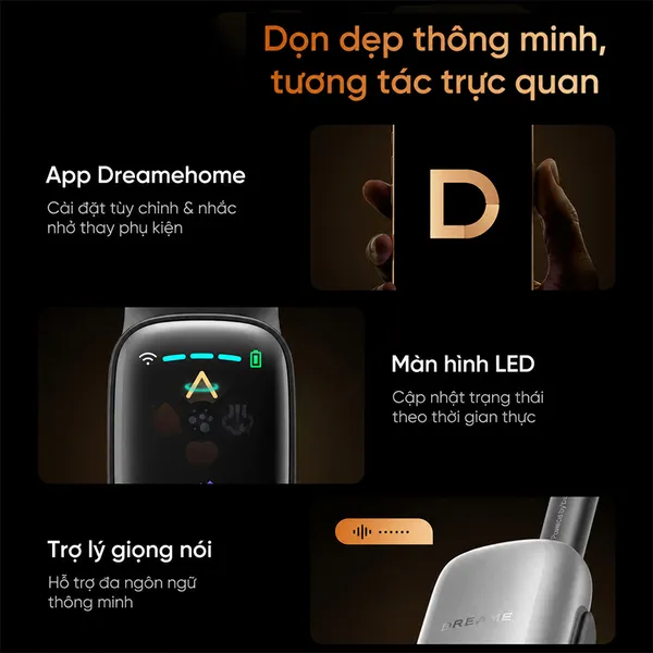 Máy Hút Bụi Lau Nhà Cầm Tay Dreame H16 Pro TriForce