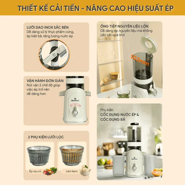 Máy Ép Chậm Bluestone SJB-6551